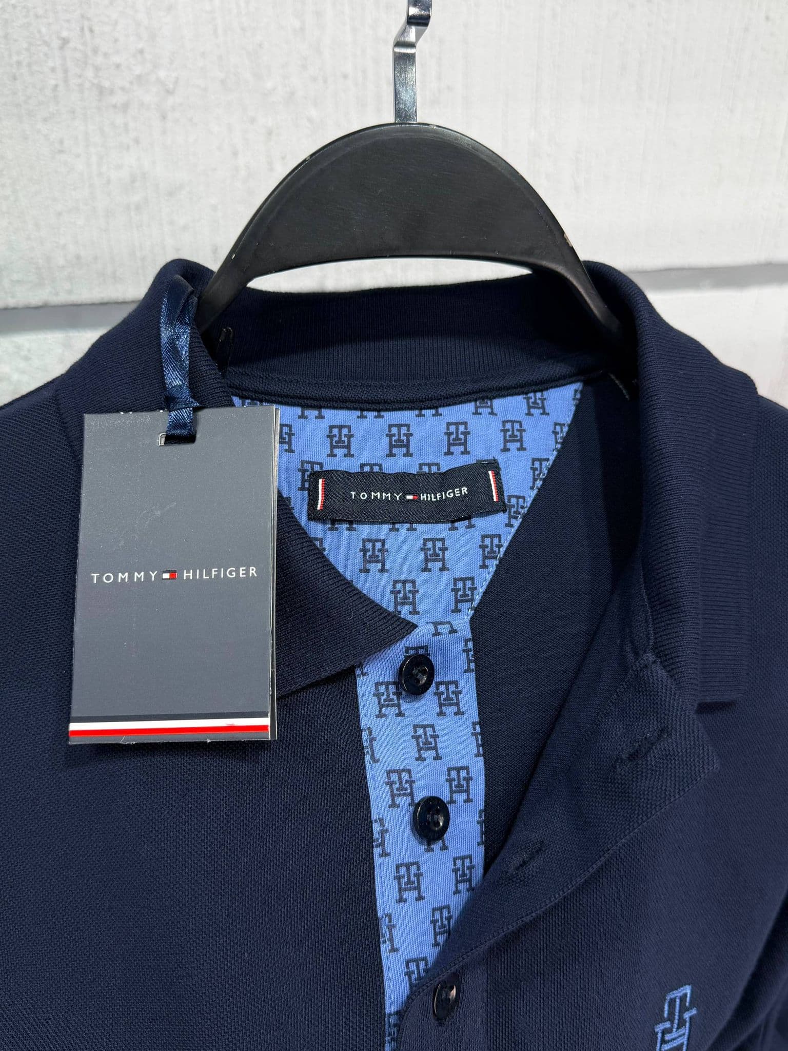 Tommy Hilfiger Monogram Polo Tişört - Lacivert