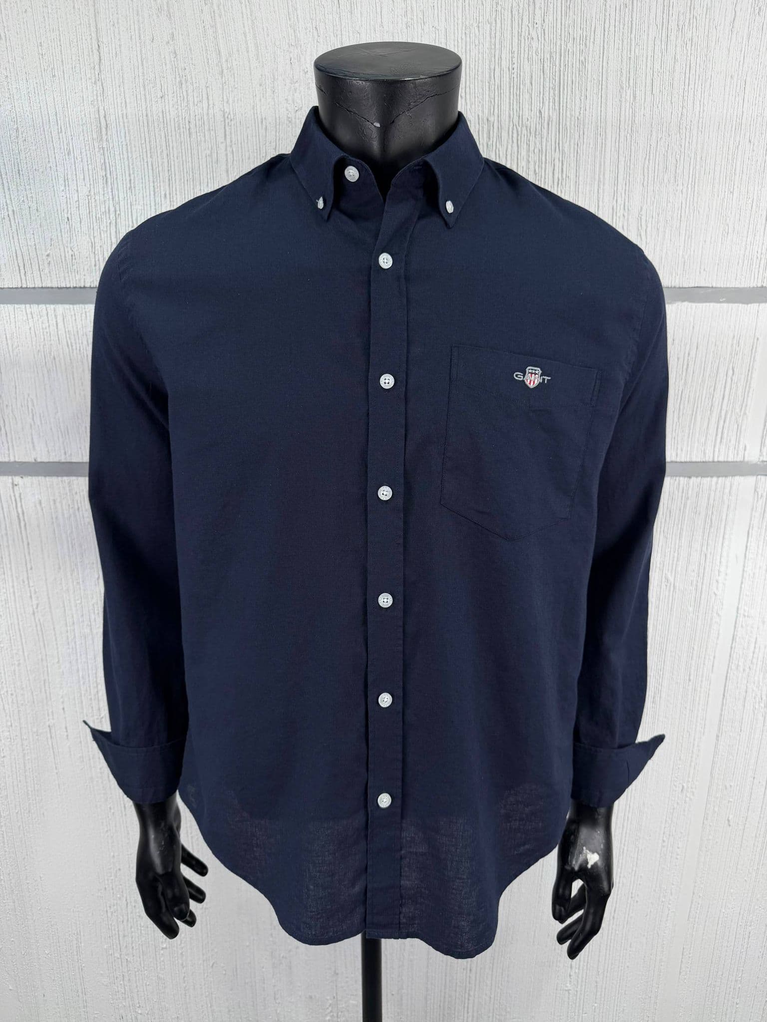 GANT Regular Fit Keten Gömlek - Lacivert