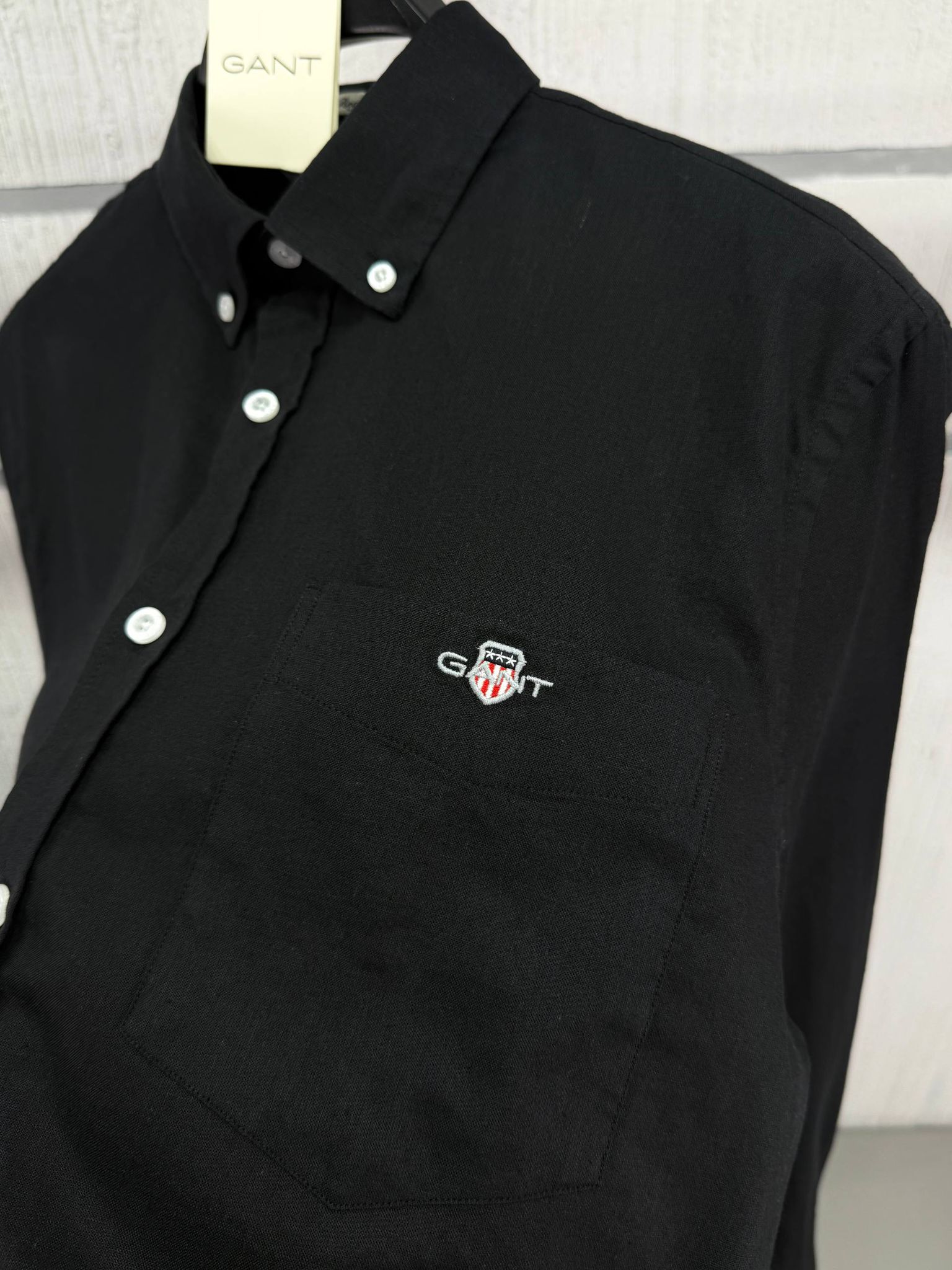 GANT Regular Fit Keten Gömlek - Siyah