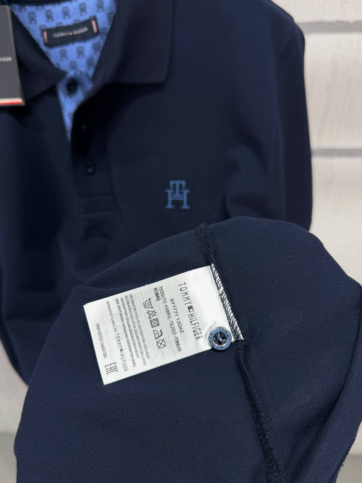 Tommy Hilfiger Monogram Polo Tişört - Lacivert